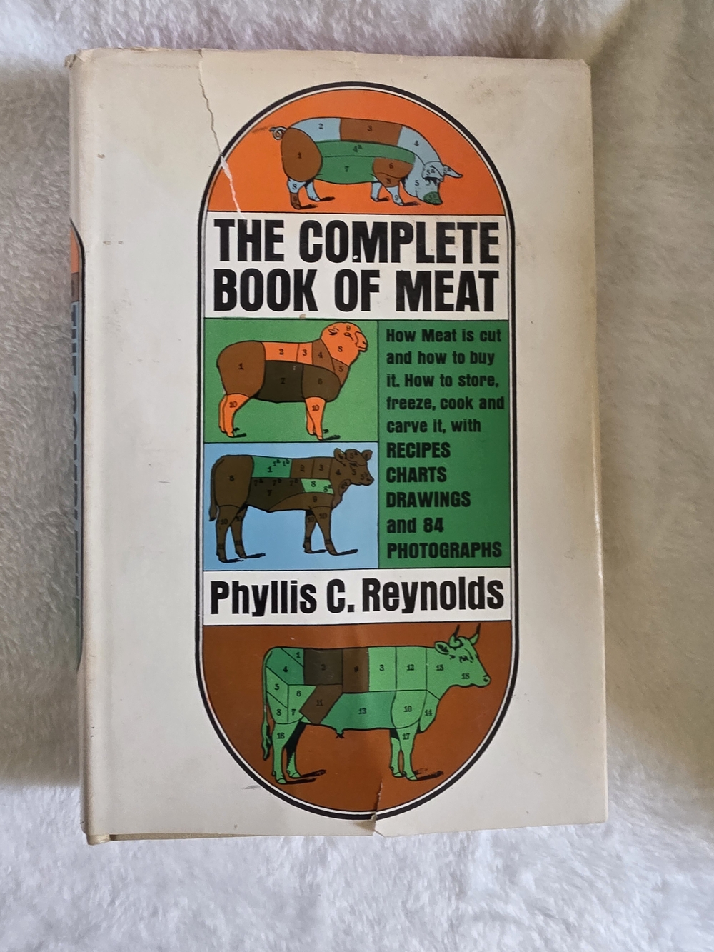1963 The Complete Book of Meat by Phyllis C. Reynolds Hardcover with Dust Jacket